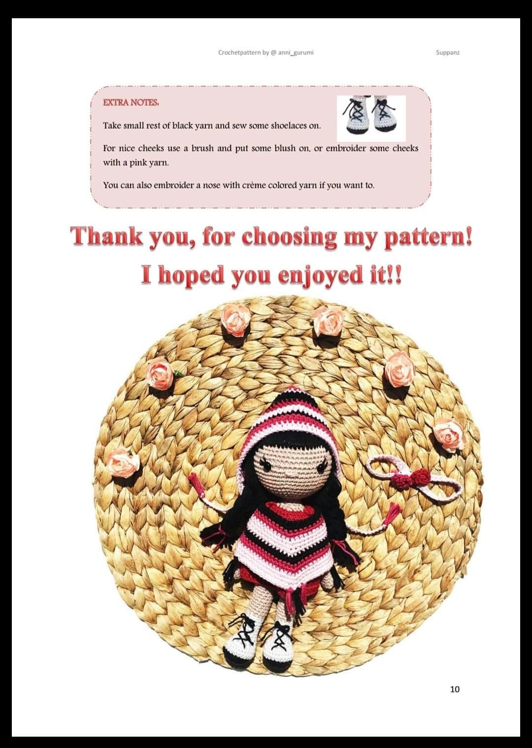 crochet pattern Cherokee girl Namida