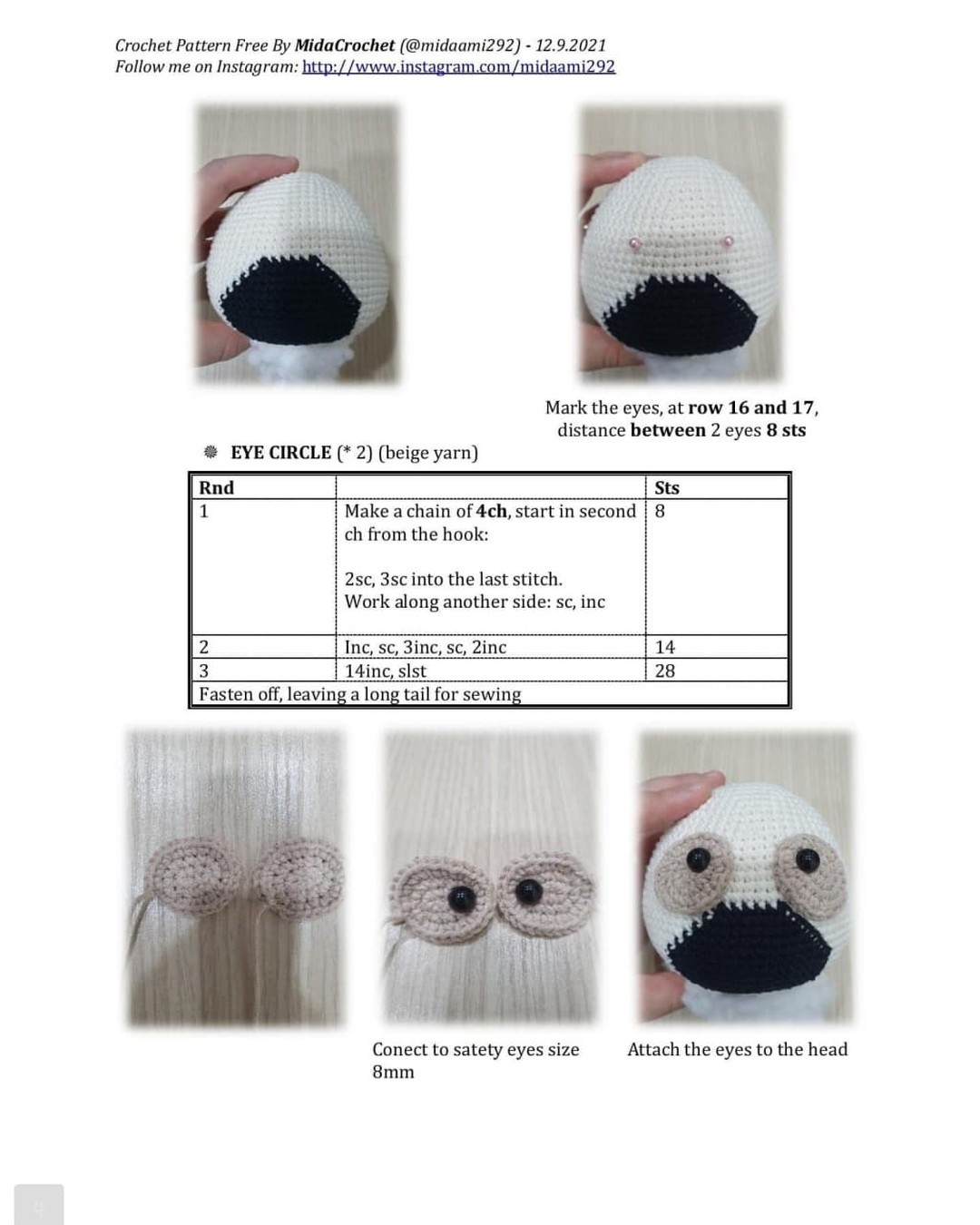 crochet pattern free black-eared dog and black muzzle