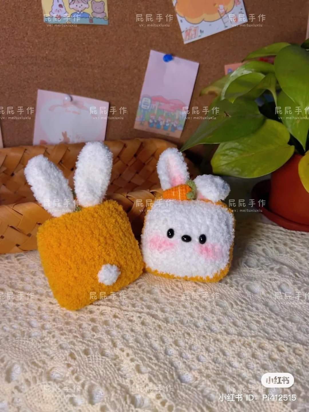 crochet pattern rabbit square face.