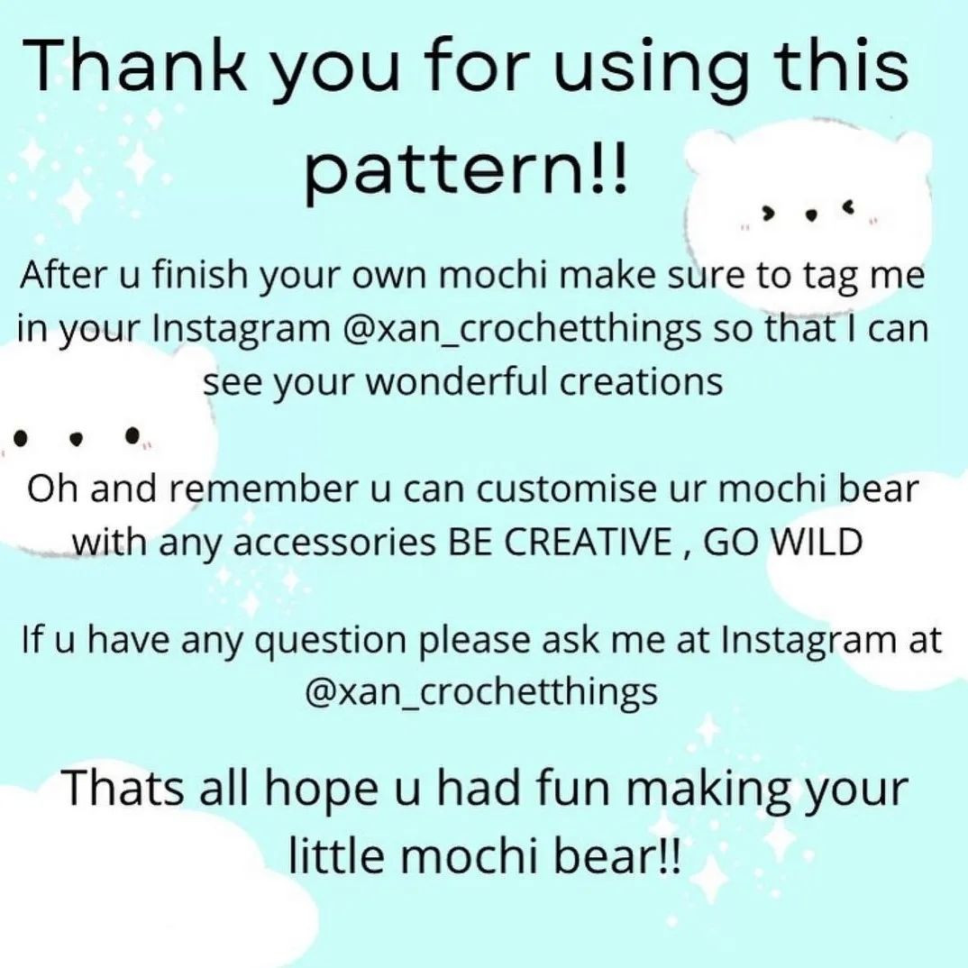 Crochet pattern white bear, brown bear.