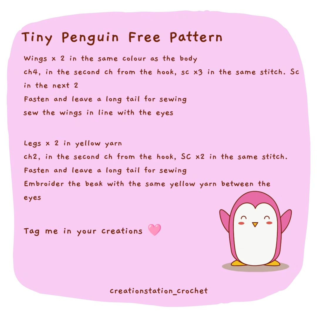crochet tiny penguin free pattern