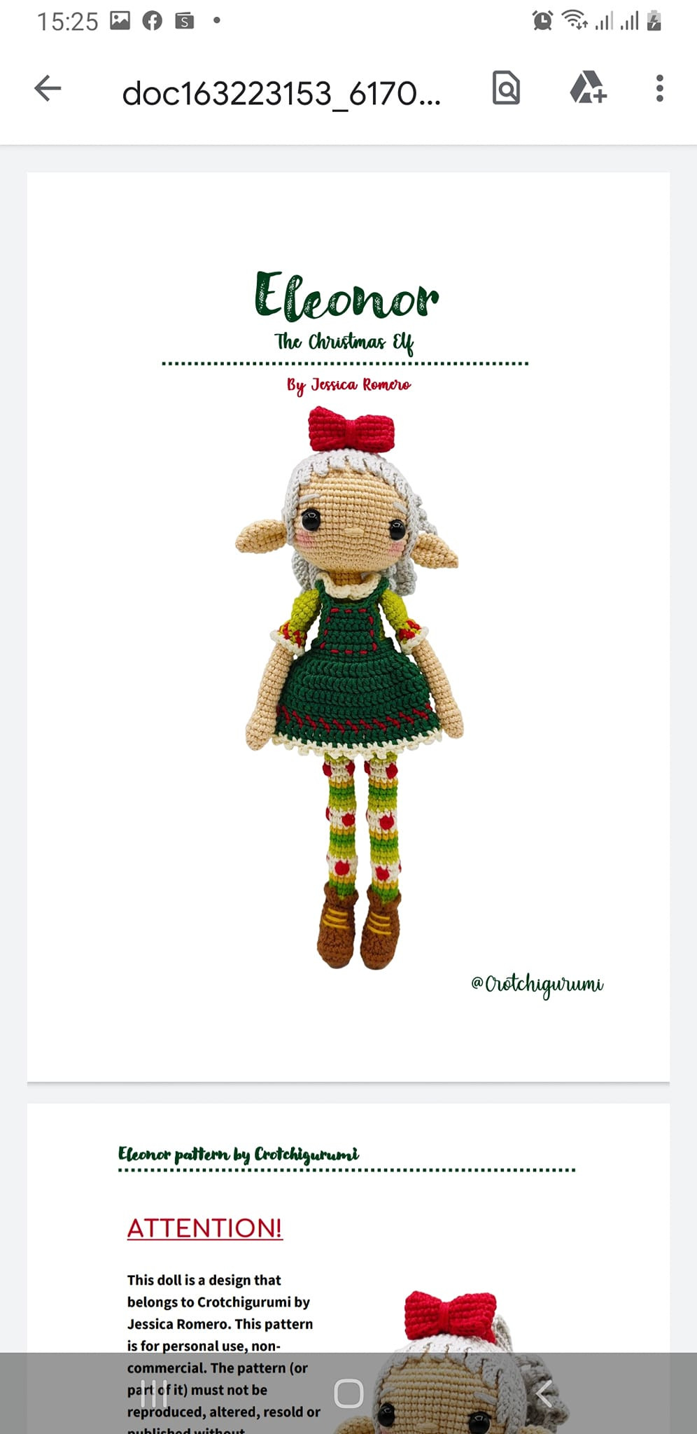 eleonor the christmas ey crochet pattern