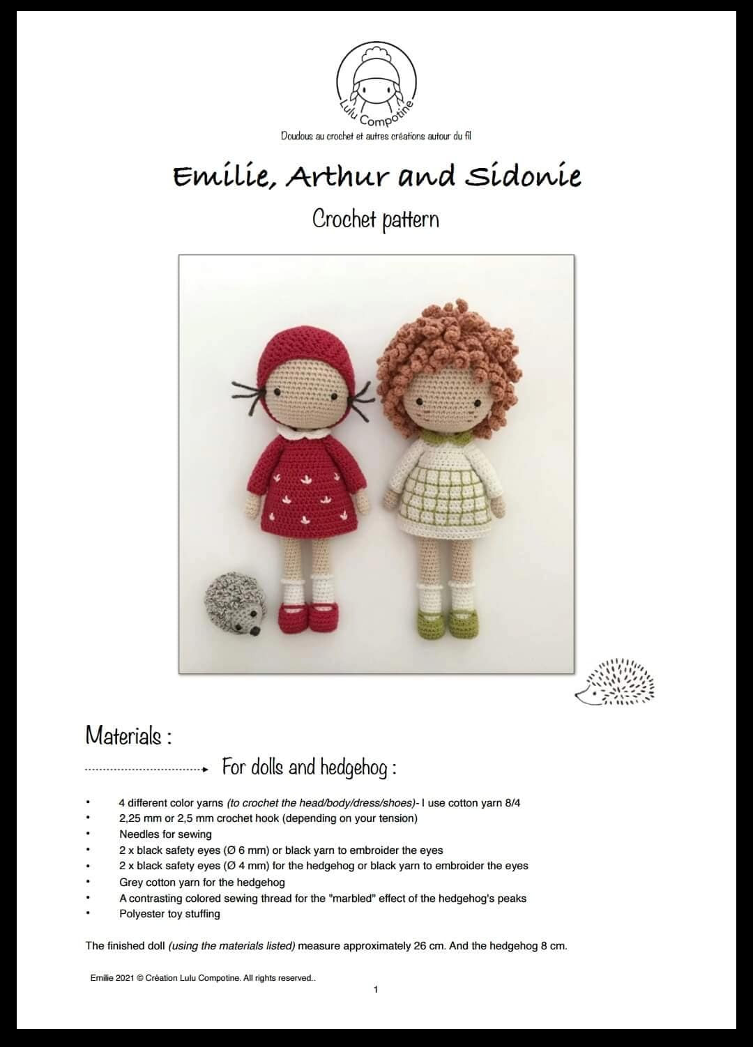 Emilie arthur and sidonie crochet pattern