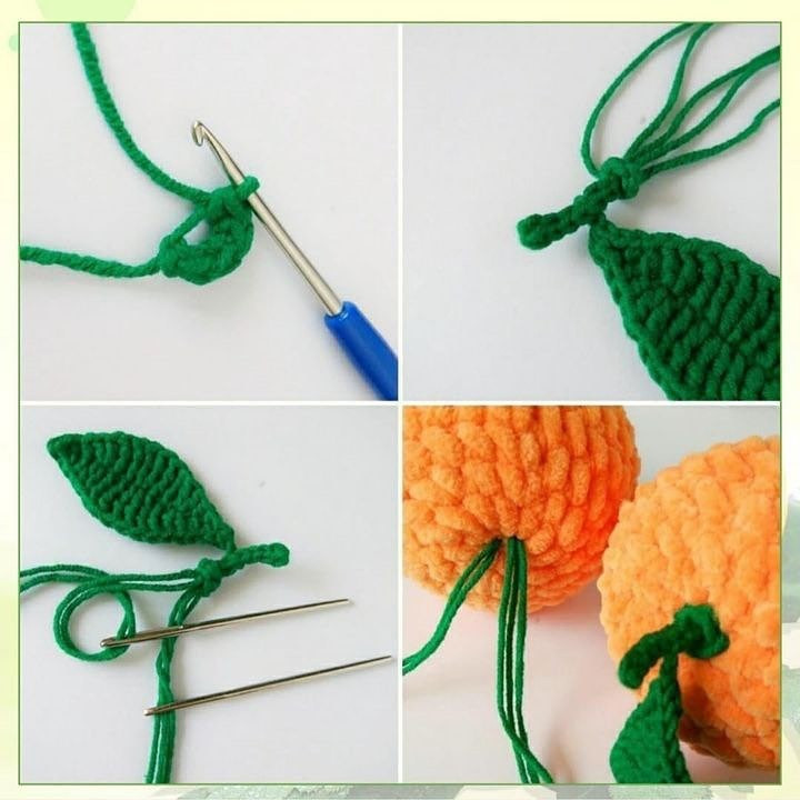 free crochet pattern apple, orange.