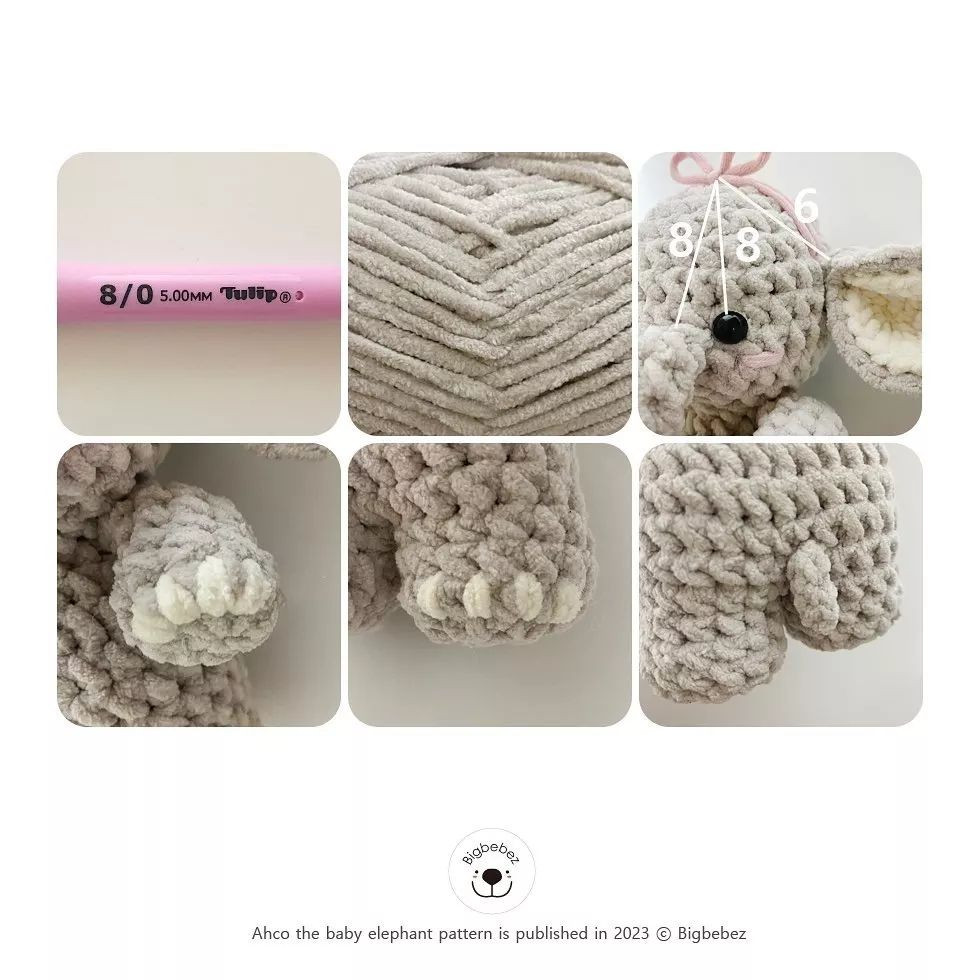 Free crochet pattern baby elephant