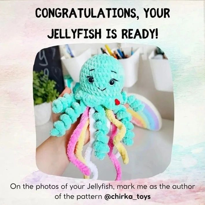Free crochet pattern blue jellyfish