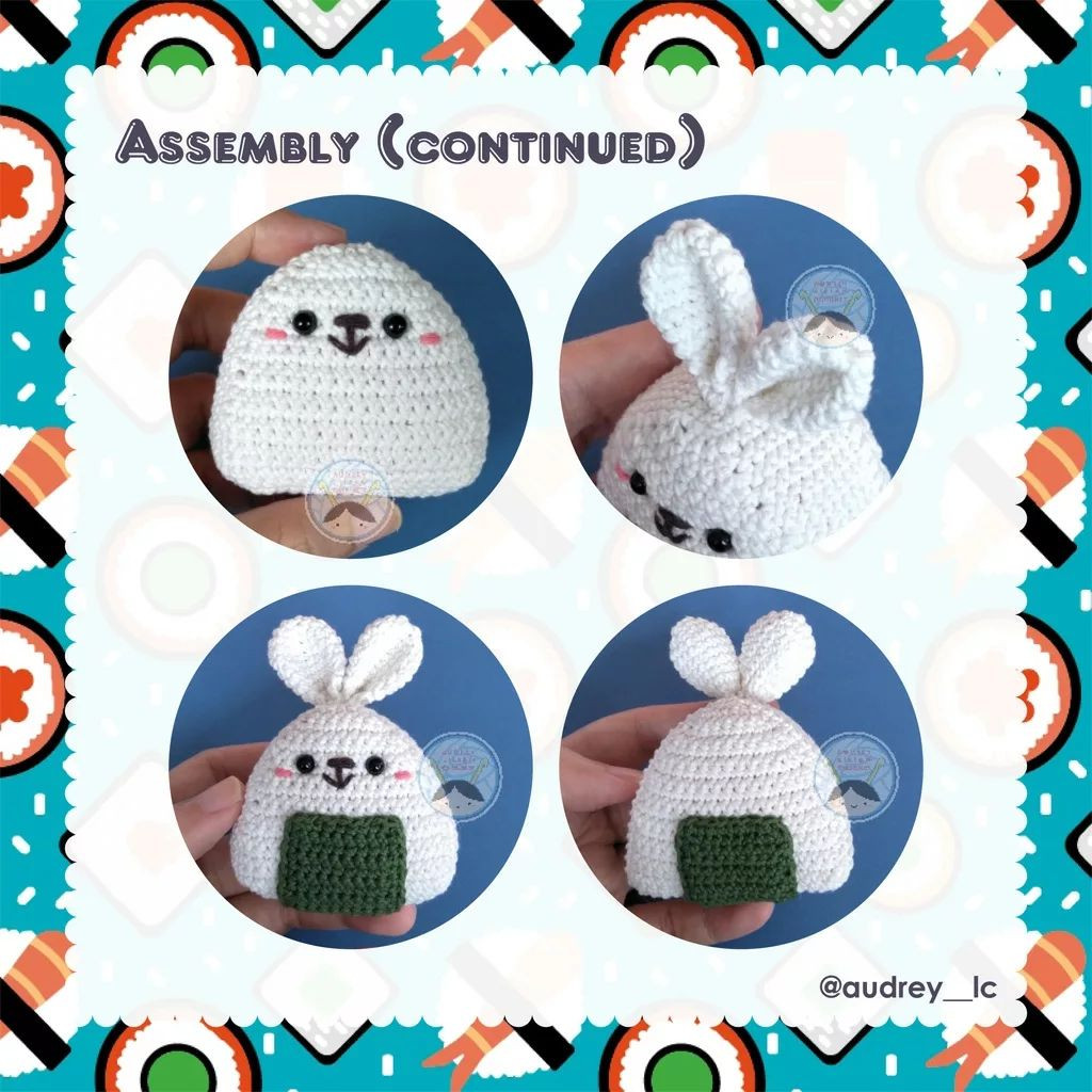 free crochet pattern bunny onigiri