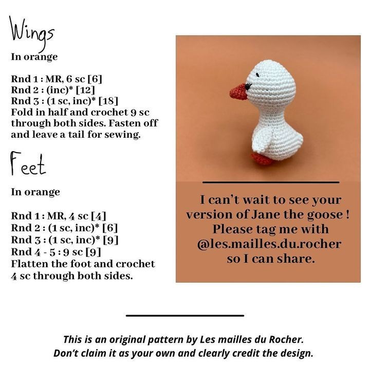 free crochet pattern goose