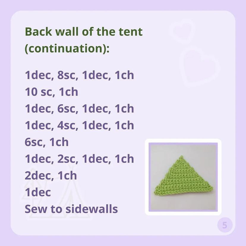 free crochet pattern green tent
