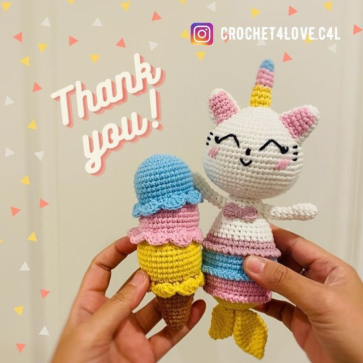 Free Crochet Pattern Kitty Unicorn Mermaid