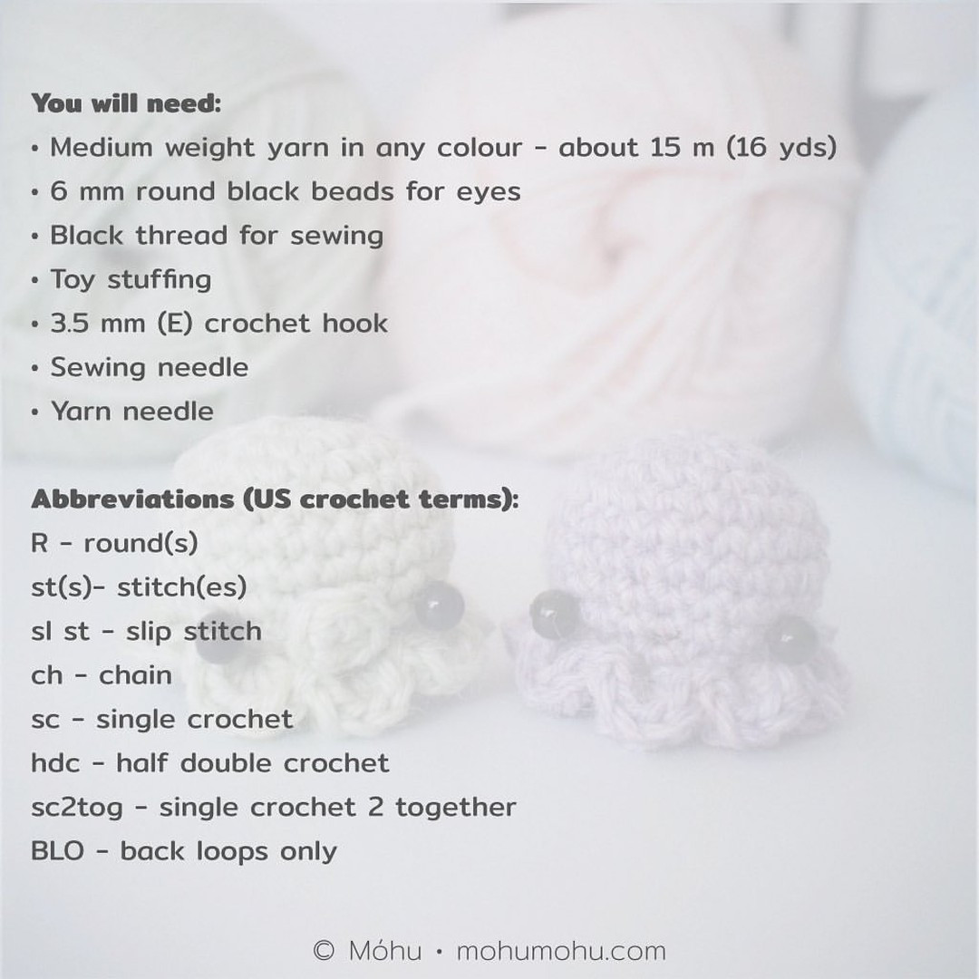 free crochet pattern mini octopus