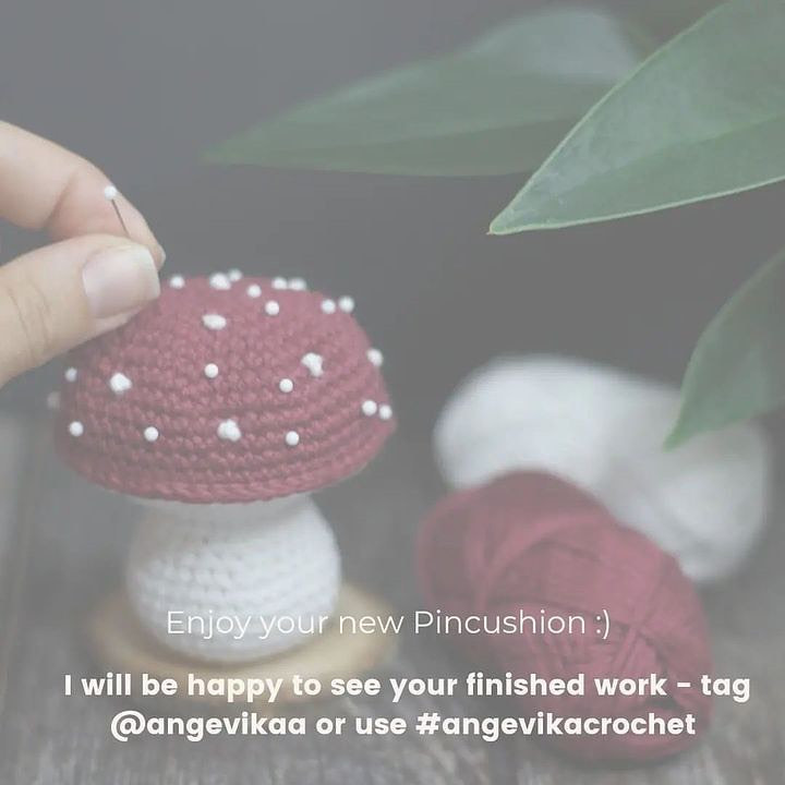 free crochet pattern mushroom red hat pincushion