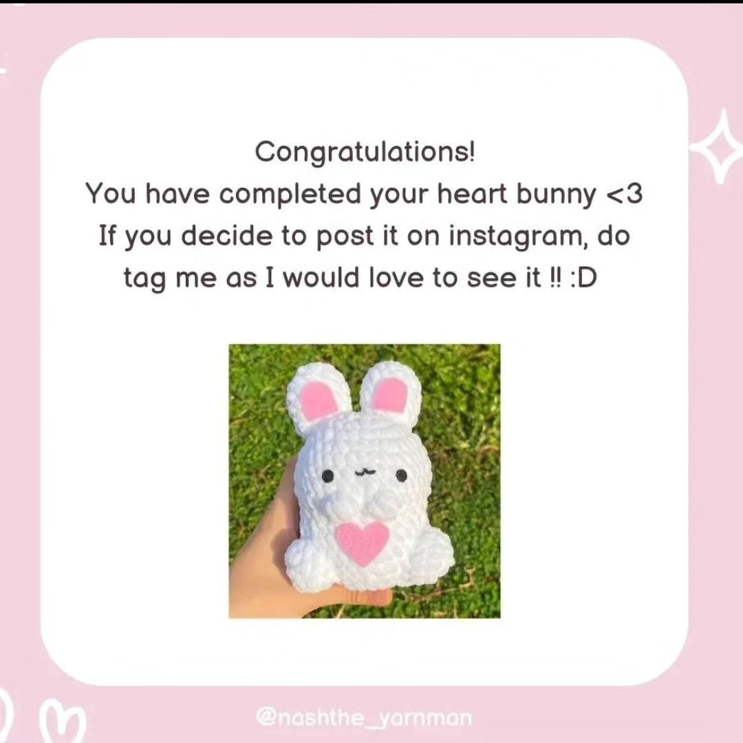 free crochet pattern pink ear bunny