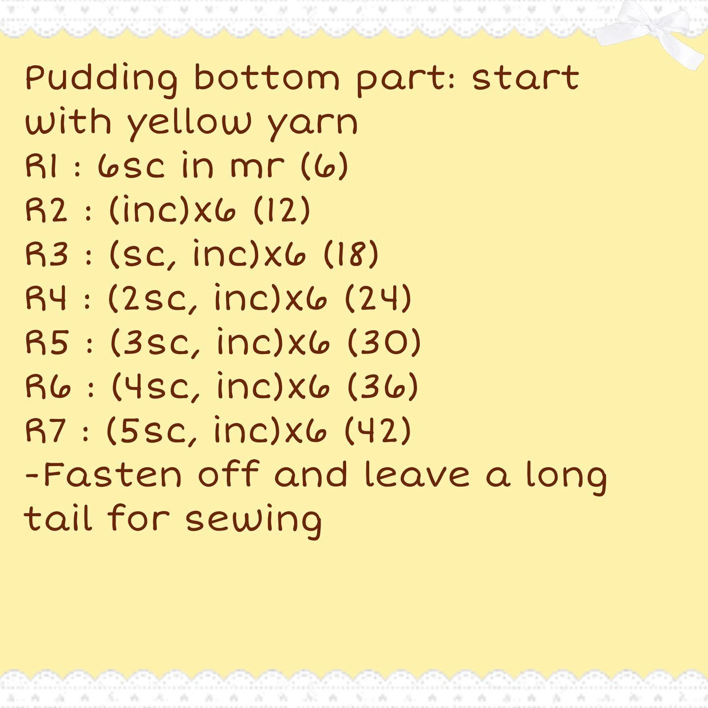 free crochet pattern pudding bunny