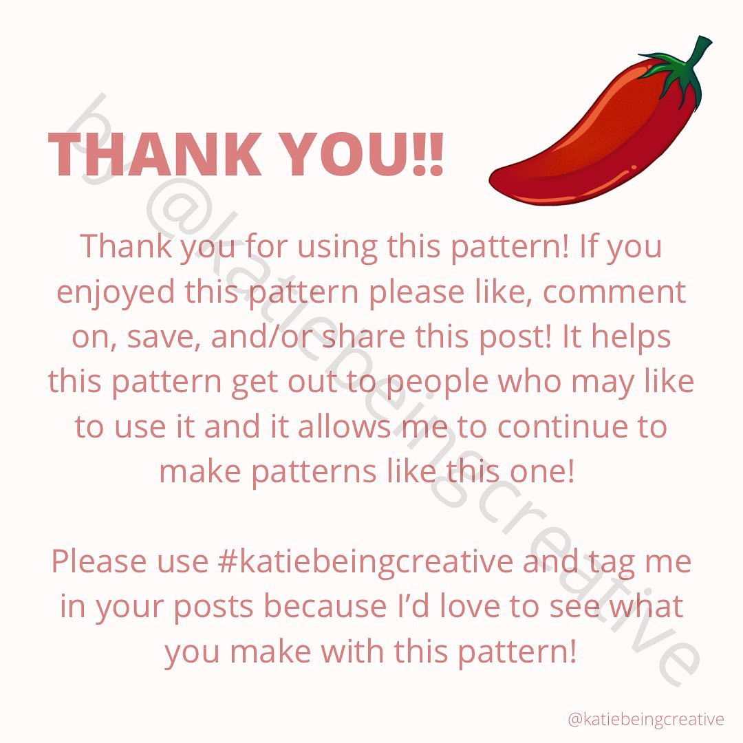 free crochet pattern red pepper