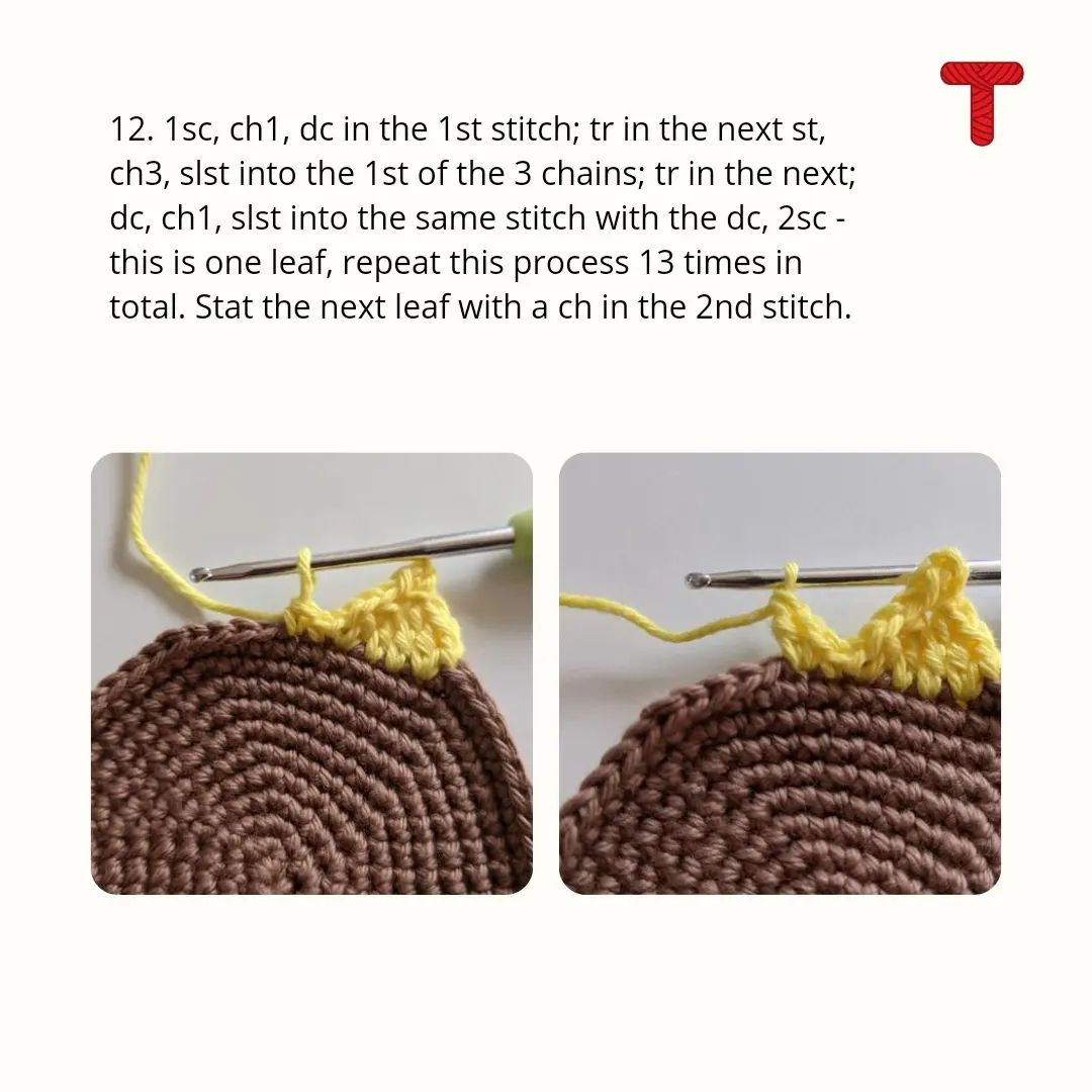 free crochet pattern sunflower