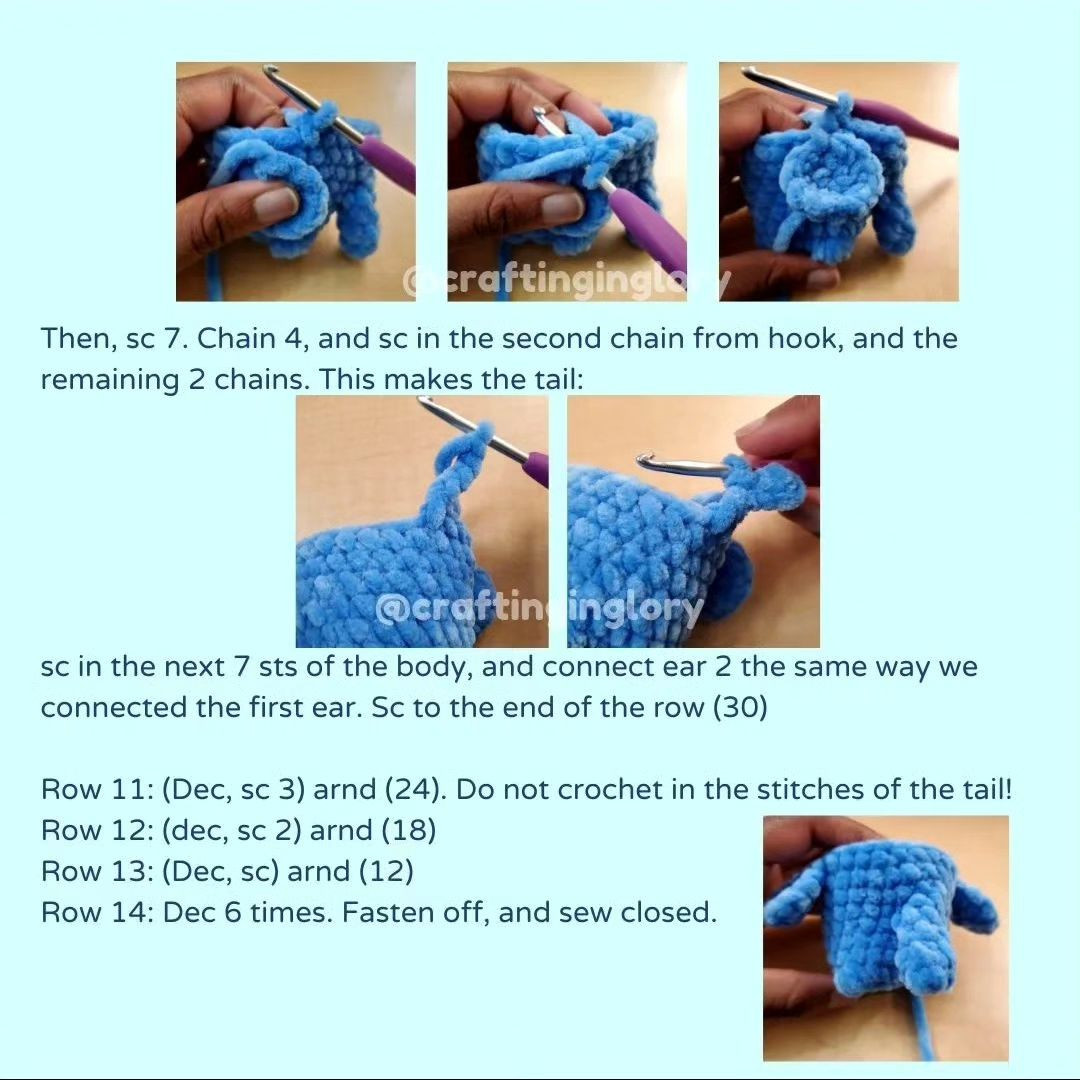 free crochet pattern tiny elephant