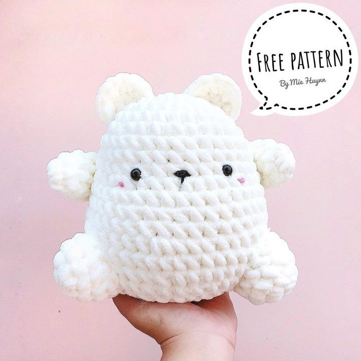 free crochet pattern white bear