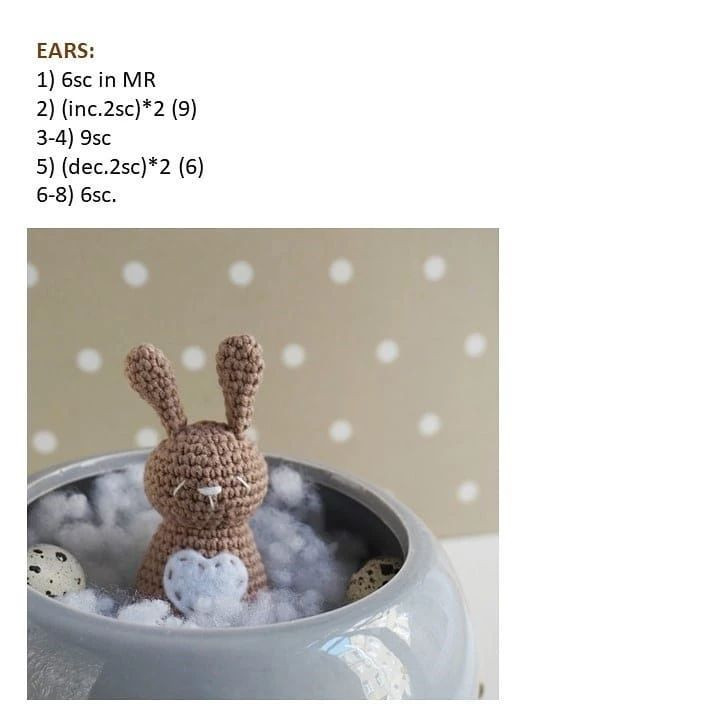 free crochet pattern white belly rabbit