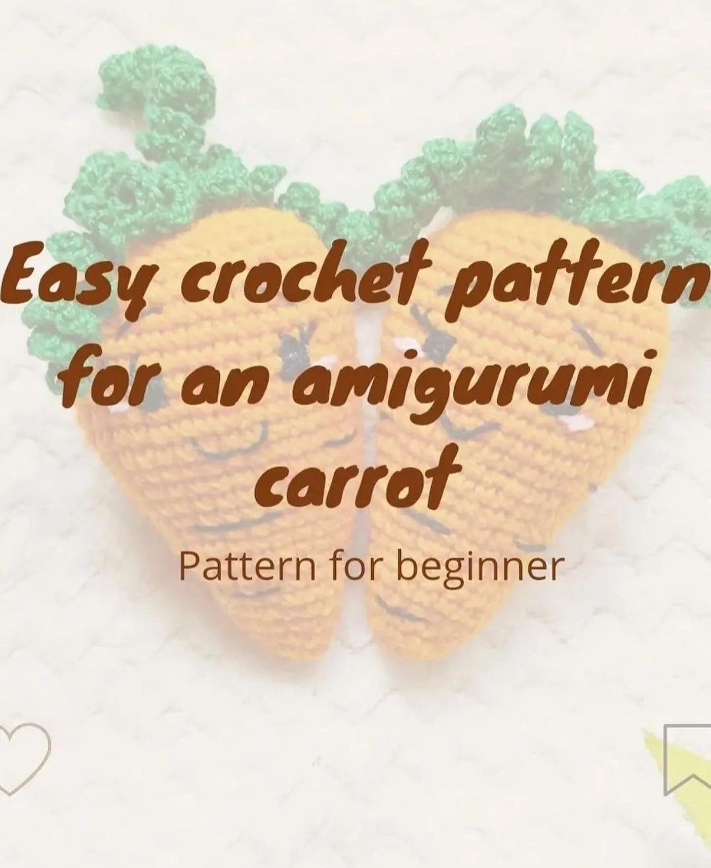 free crochet pattern yellow carrot