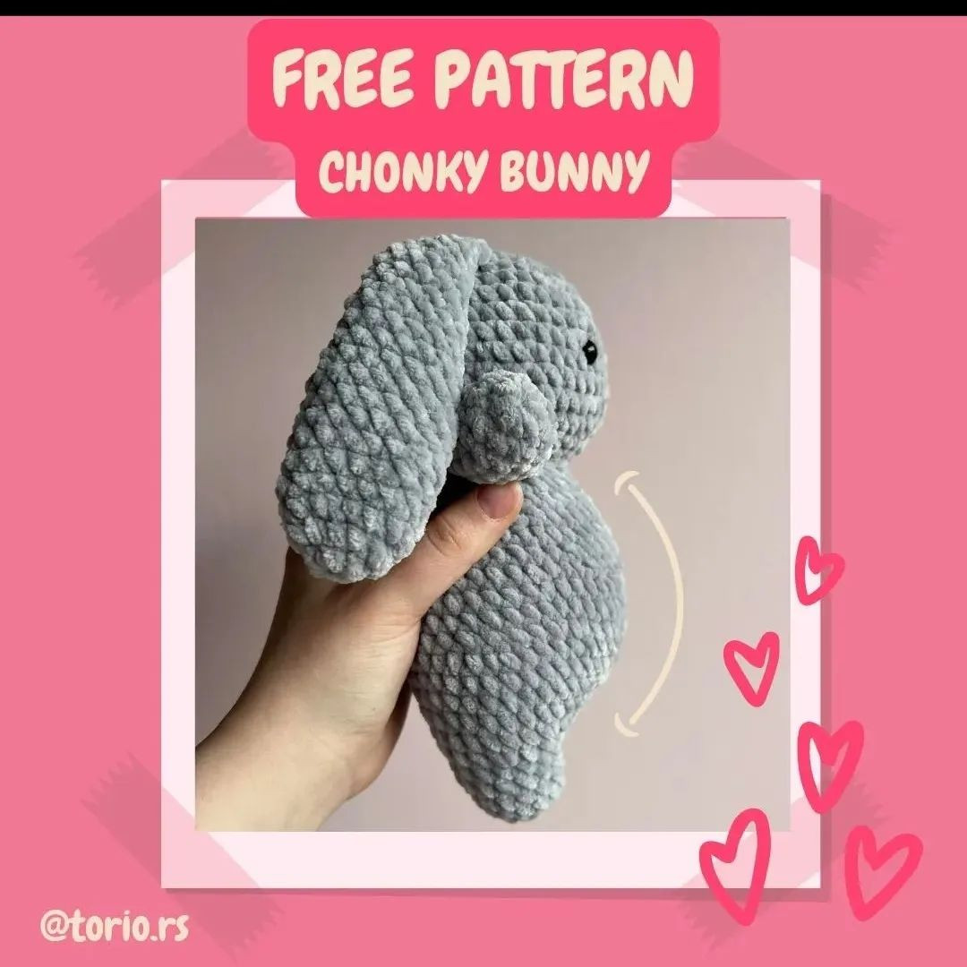 free pattern chonky bunny