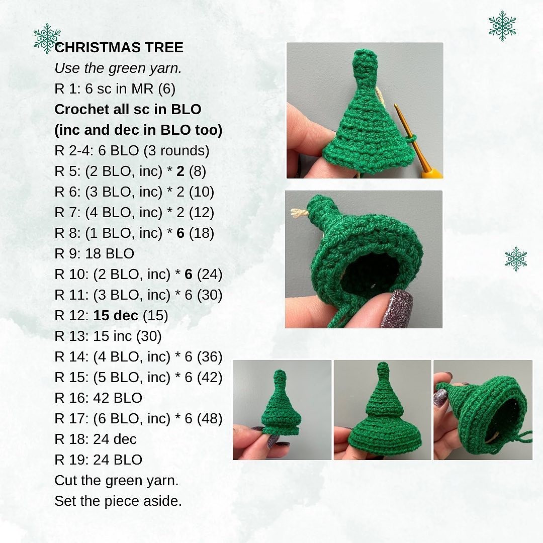 free pattern christmas tree decoration