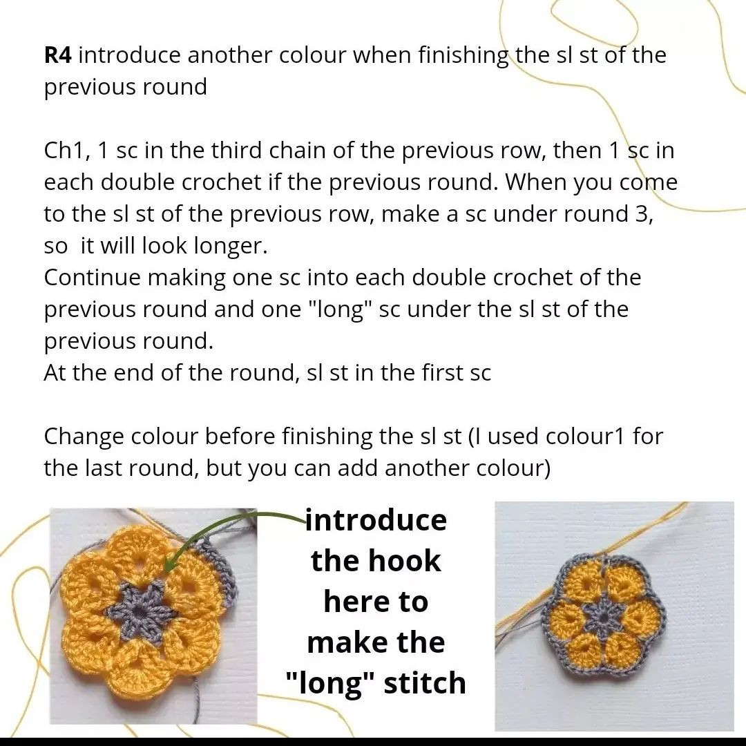 Hexagon earring crochet pattern
