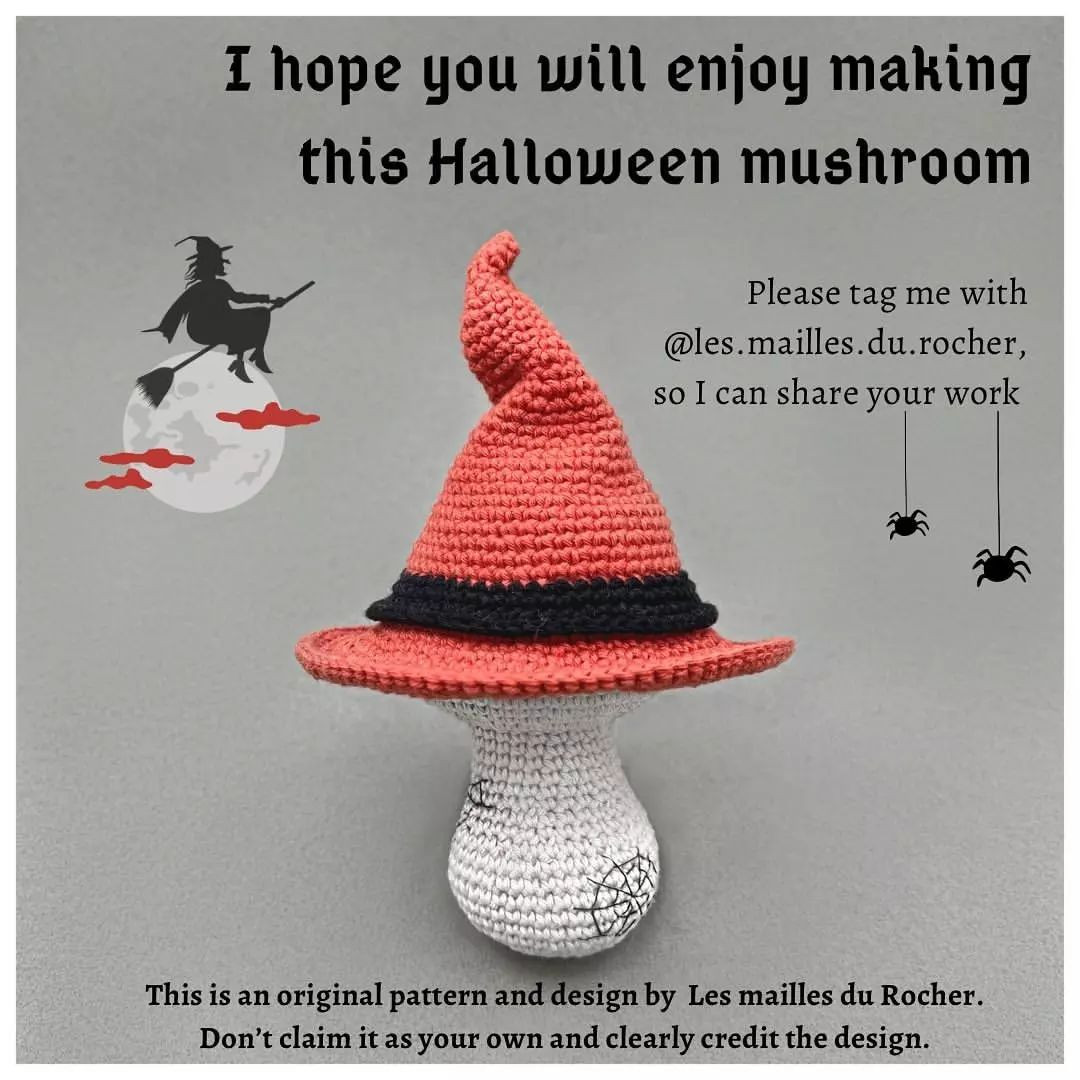Magic hat mushroom crochet pattern