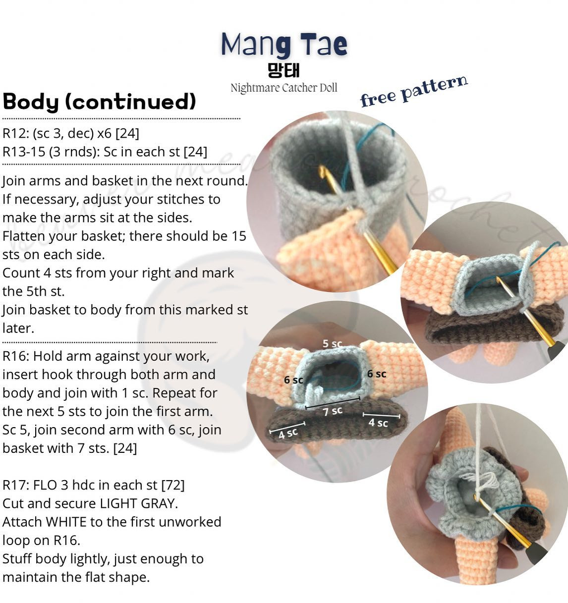 Mangtae crochet pattern