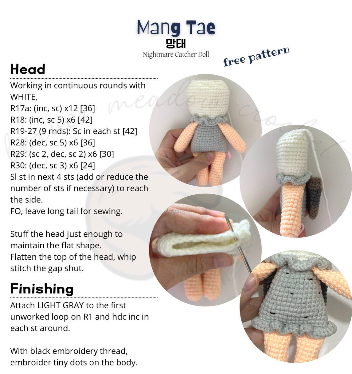 Mangtae crochet pattern