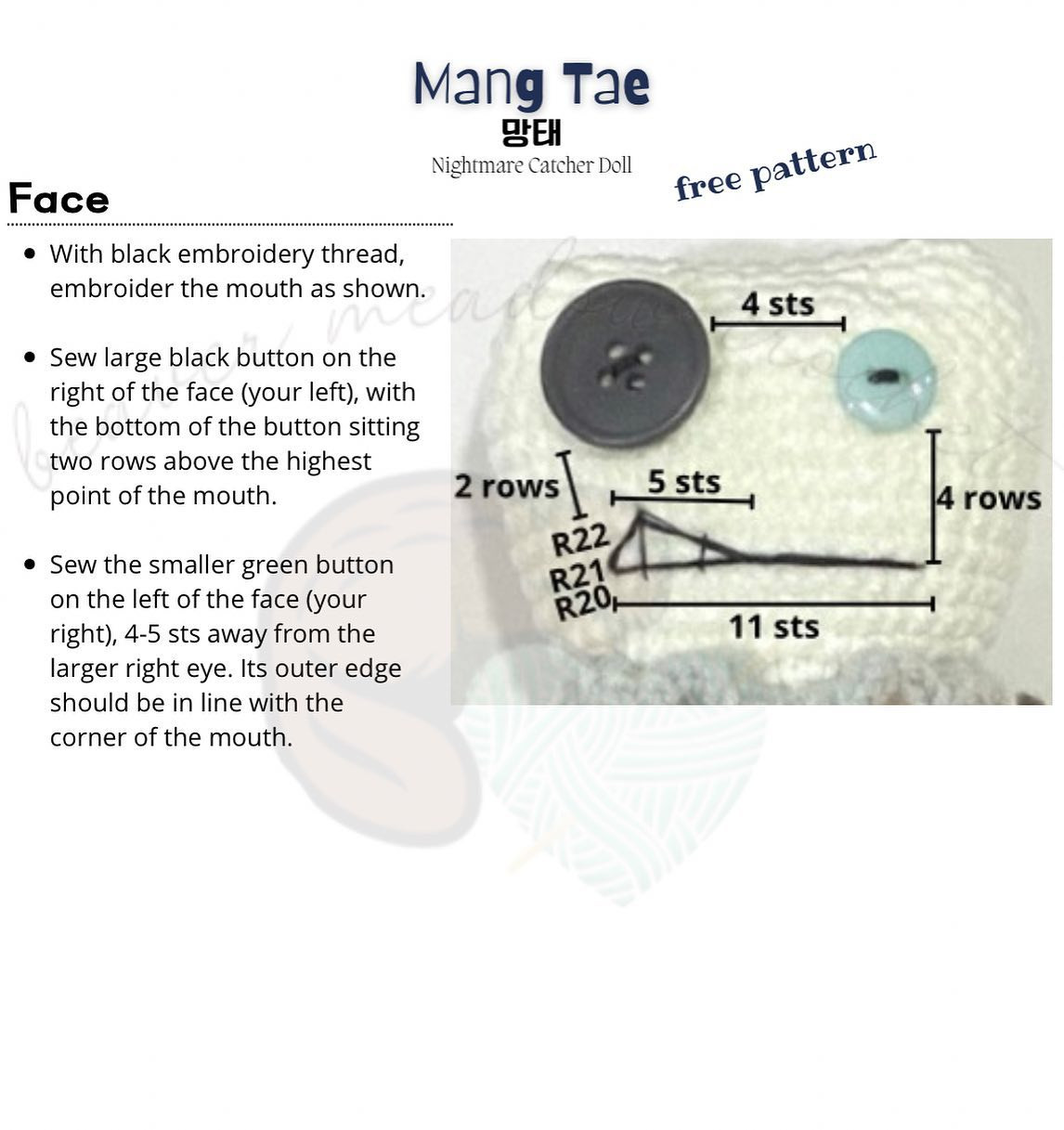 Mangtae crochet pattern