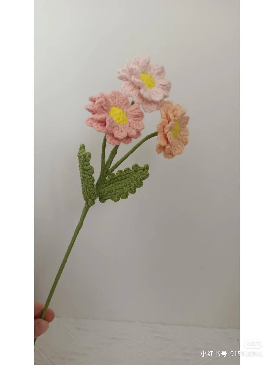 mẫu móc len Hoa cúc nhỏ
