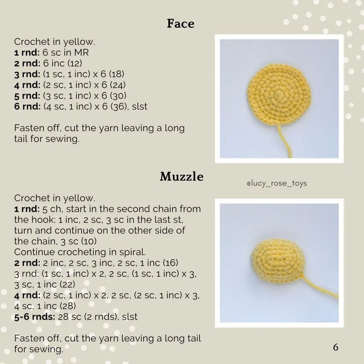 Monkey crochet pattern with yellow face, gray fur.