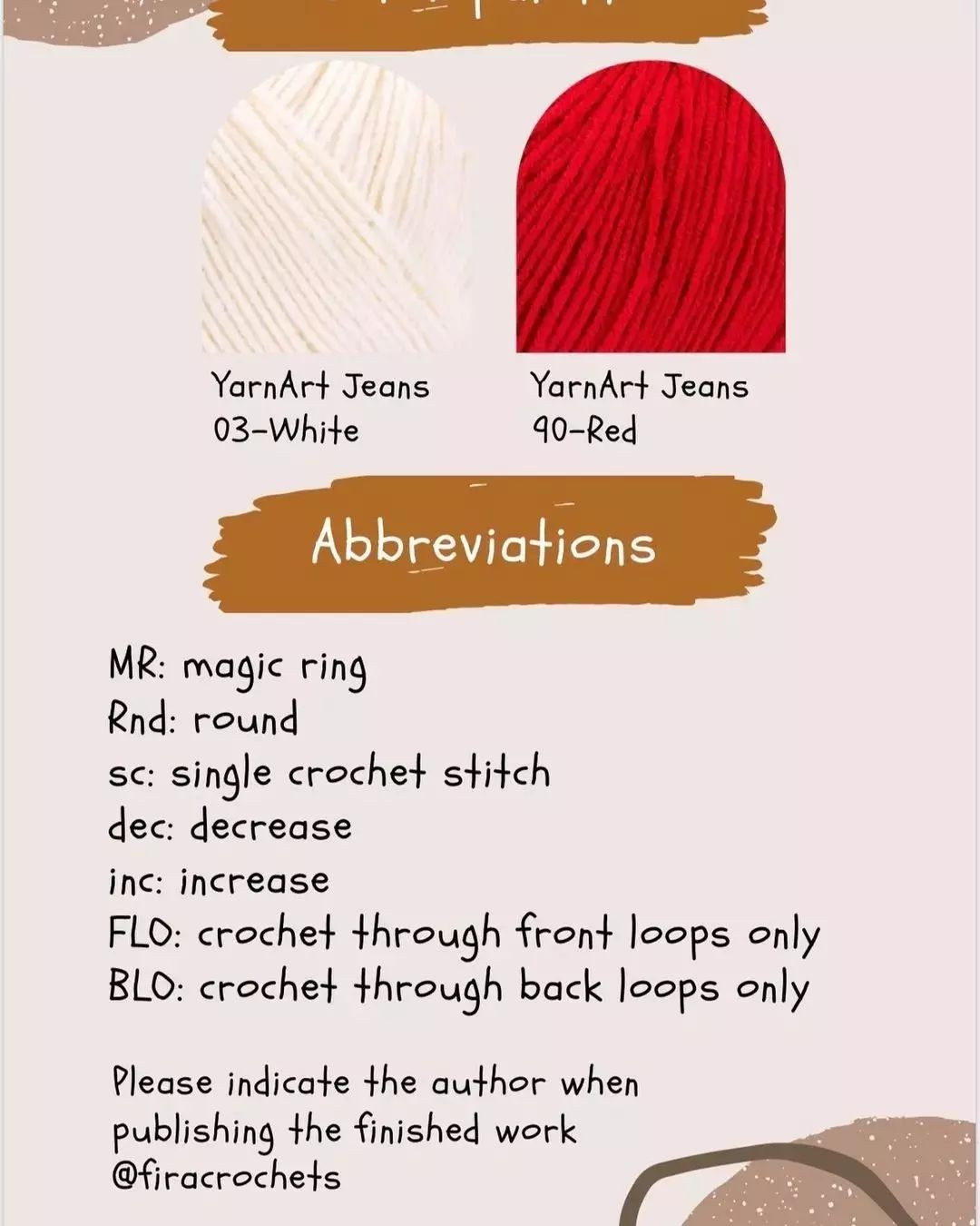 Mushroom crochet pattern with red hat.