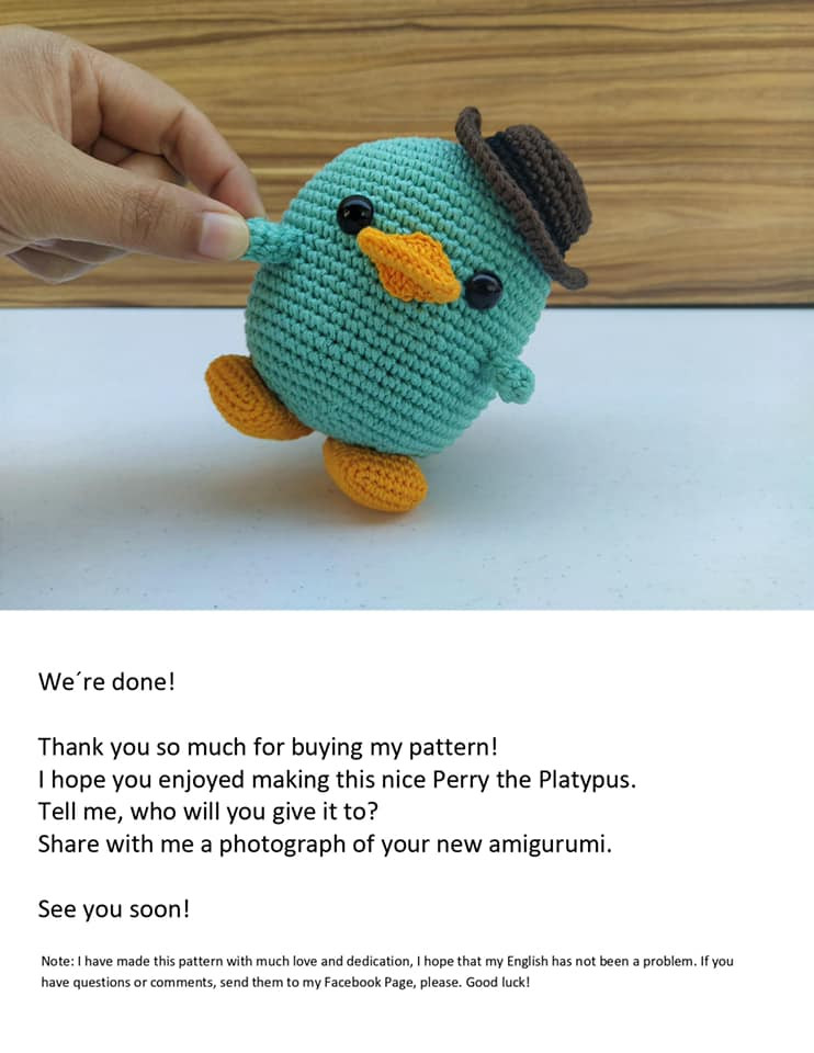 perry the platypus crochet pattern