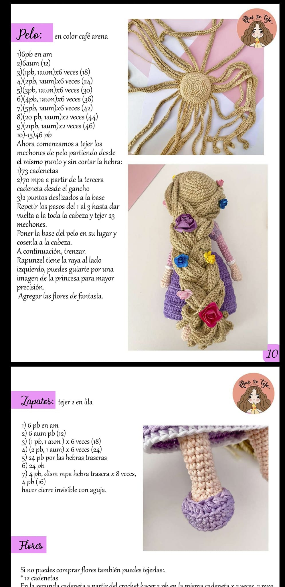 princess rapunzel crochet pattern