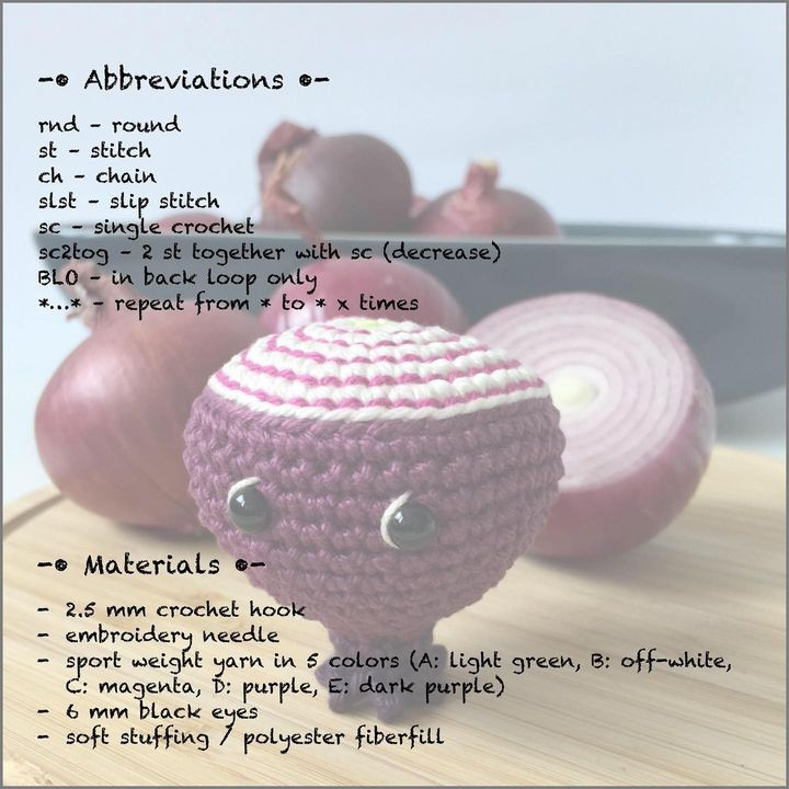 Purple onion crochet pattern