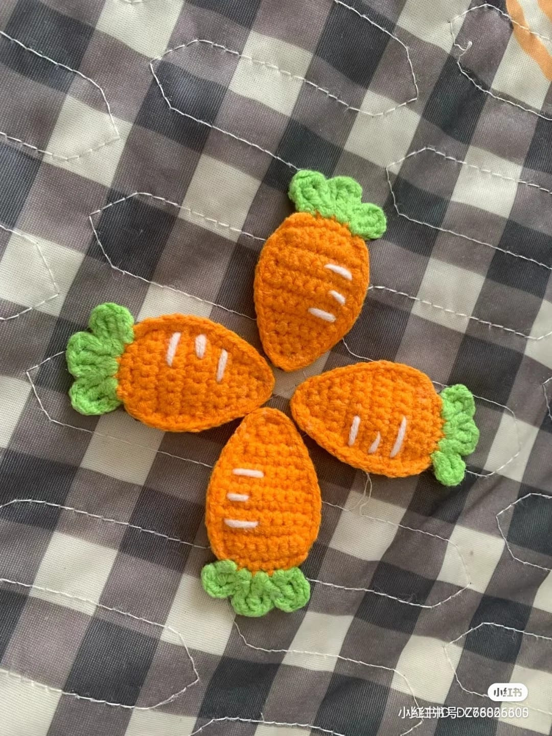 Rabbit ear hairpin, watermelon, carrot, rainbow rattan, Bear face crochet pattern