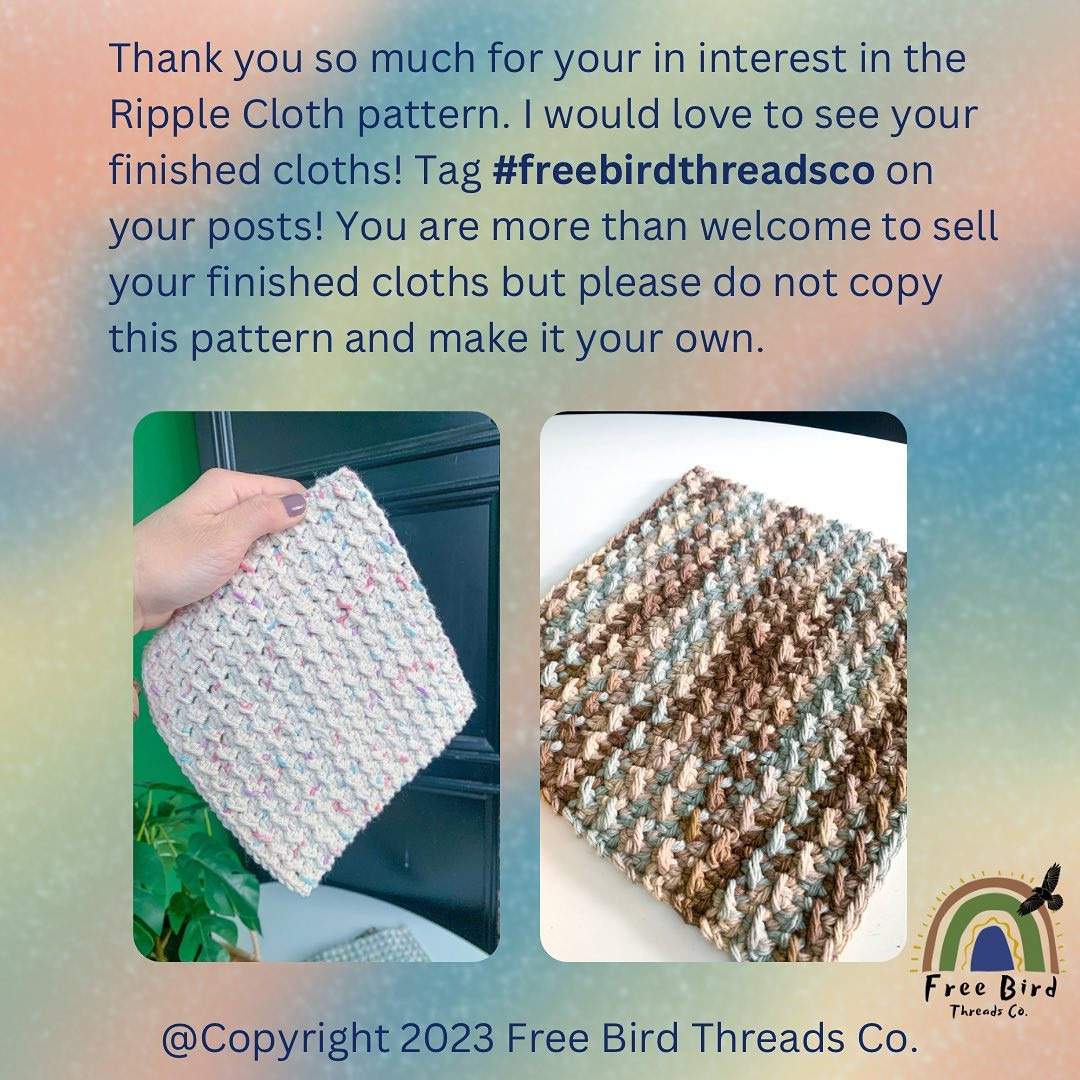 the crochet pattern the ripple cloth