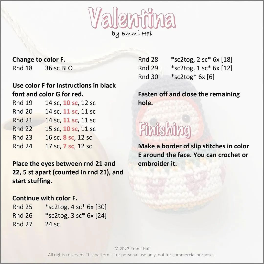 valentina crochet pattern