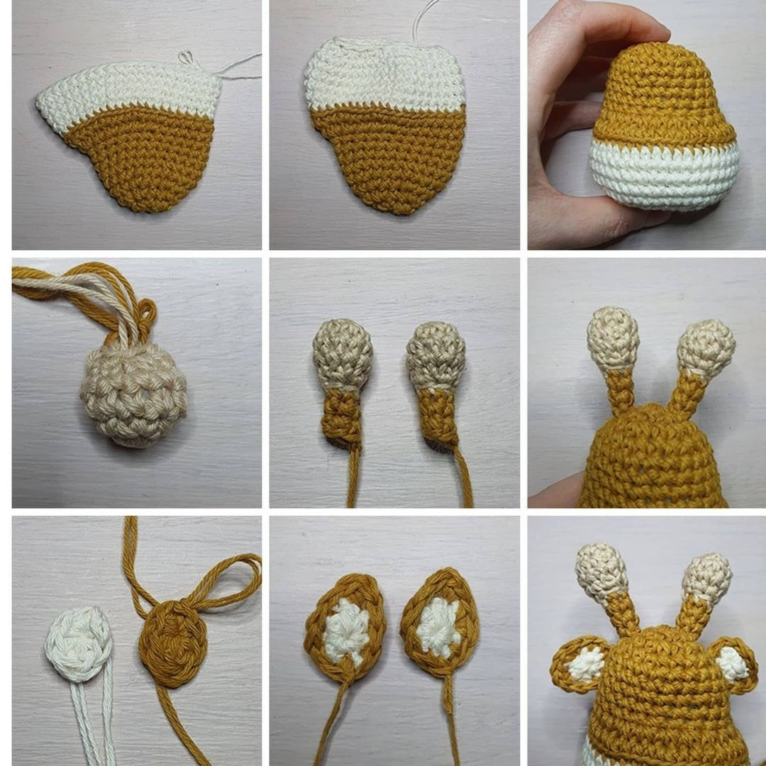 White horn deer crochet pattern
