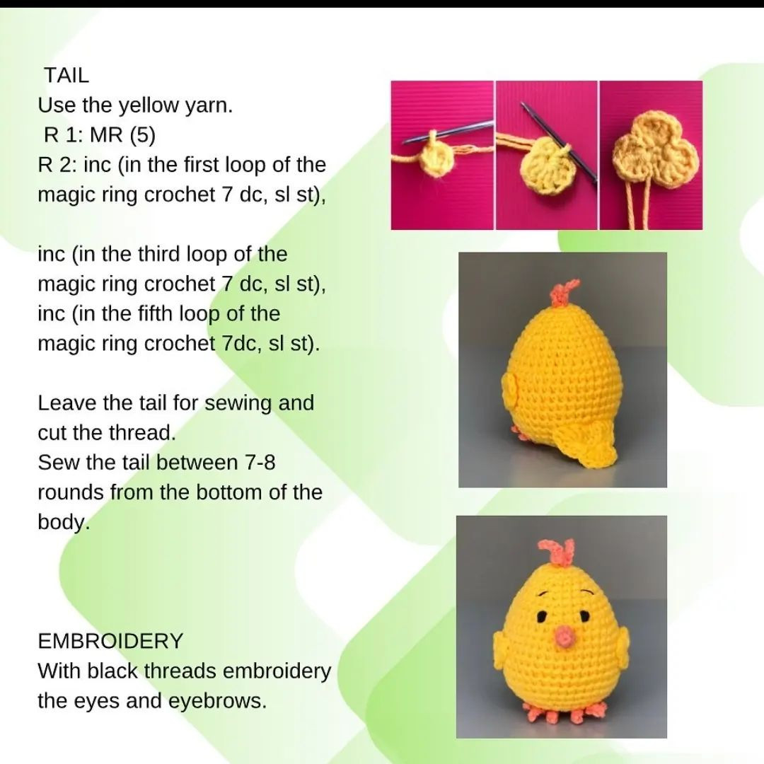 Yellow chick crochet pattern
