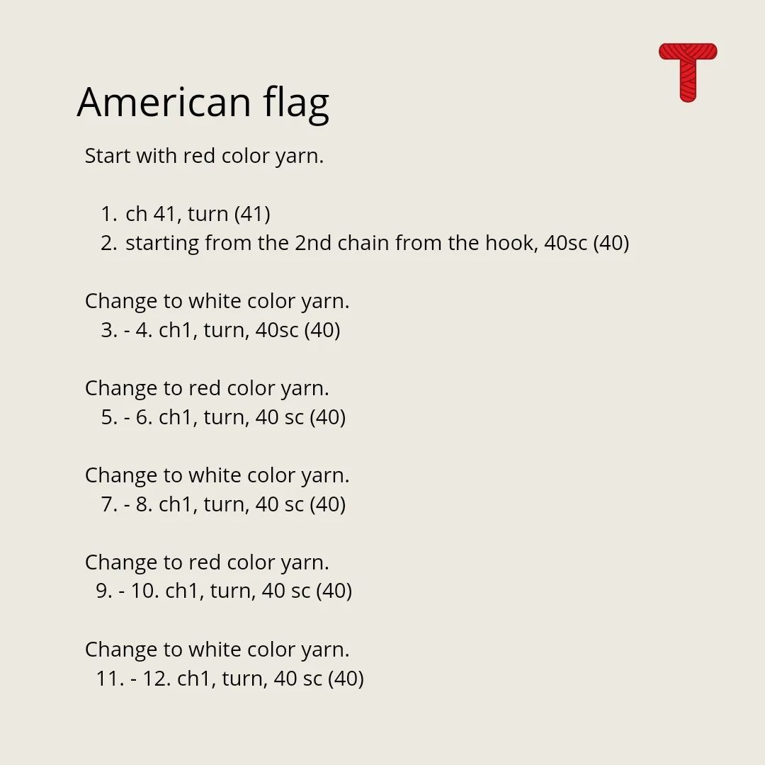 american flag crochet pattern