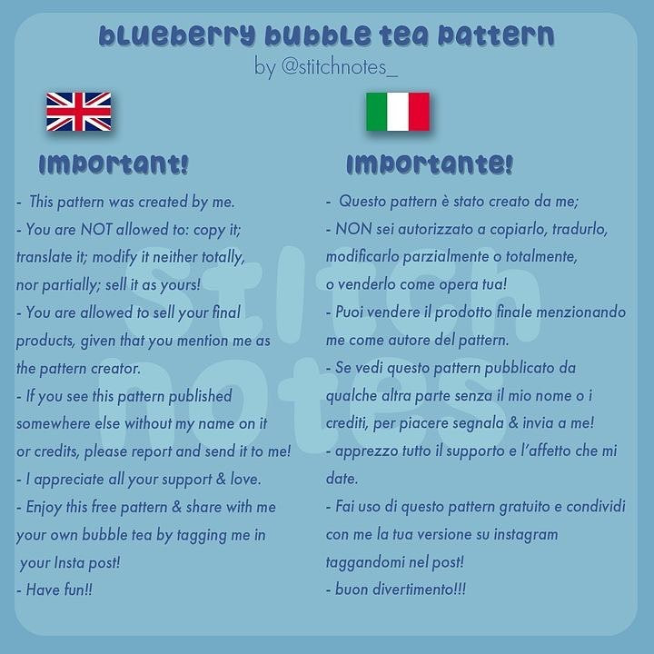 blueberry bubble tea crochet pattern