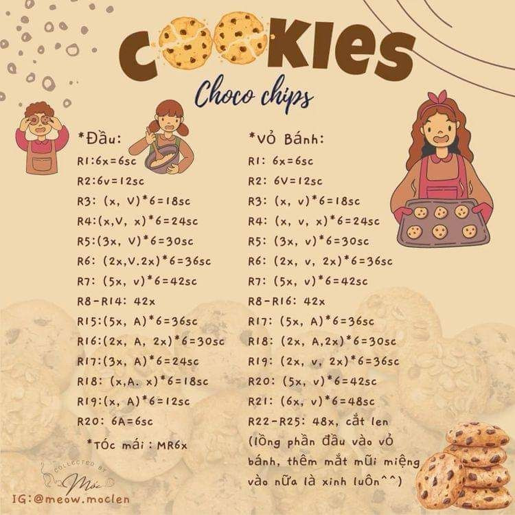 chart móc cookies choco chips