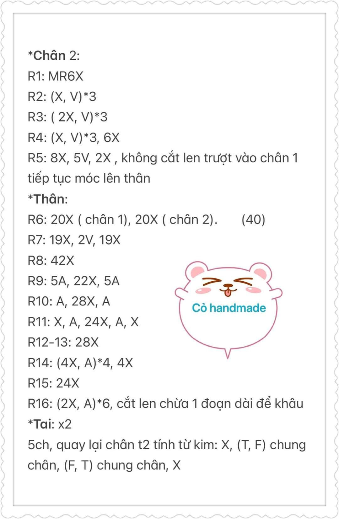 chart móc len heo mặc bikini