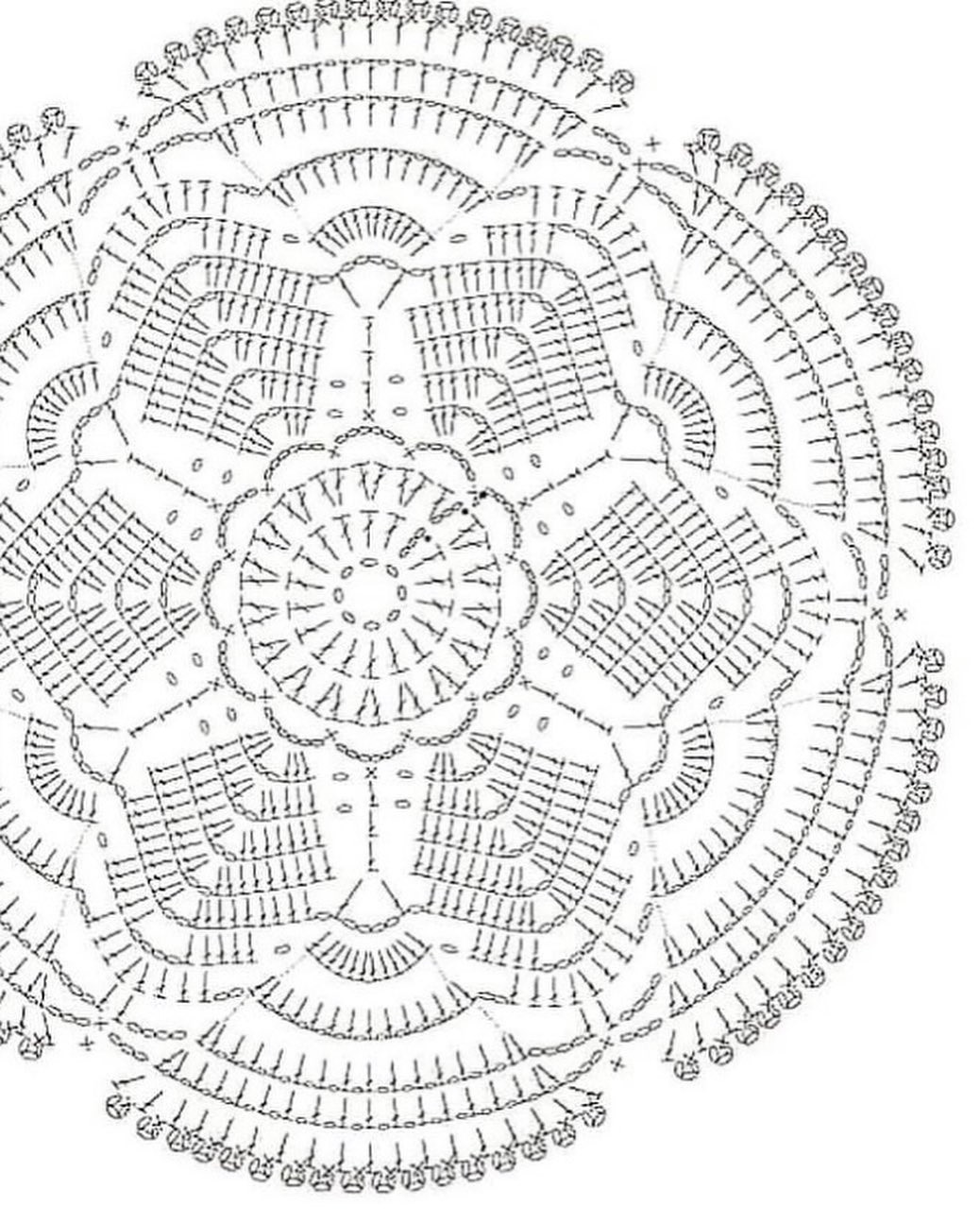 circle decoration by concentric crochet pattern