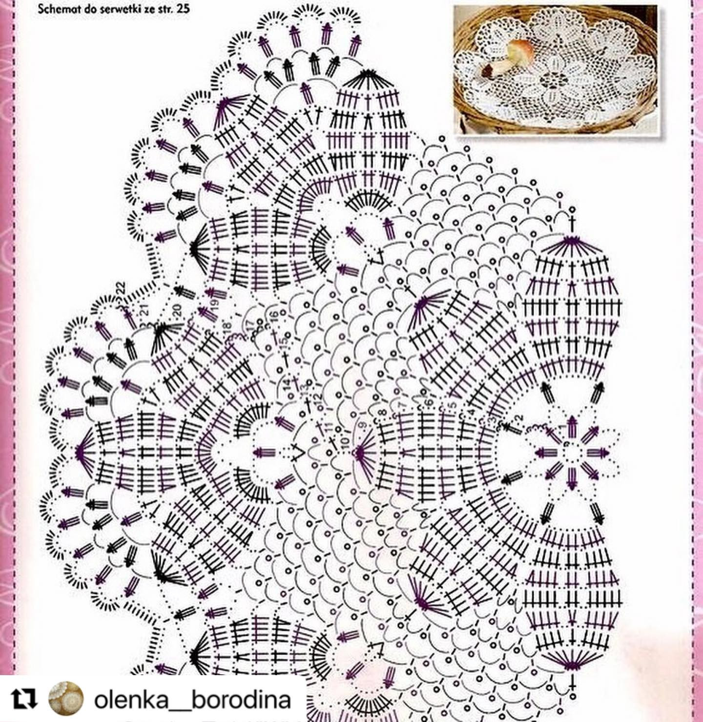 circle decoration with beautiful crochet patterns