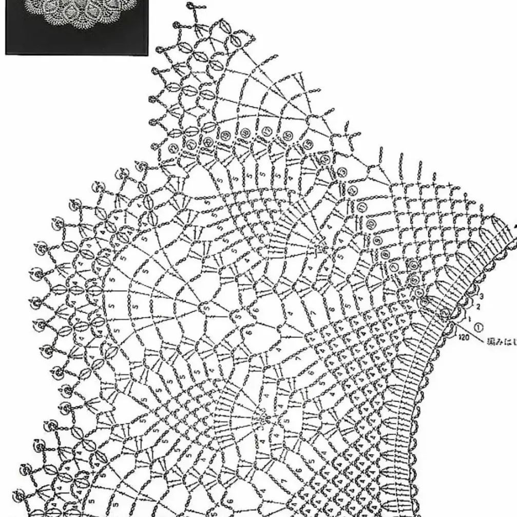 free crochet circular pattern with a white stripe in the center.