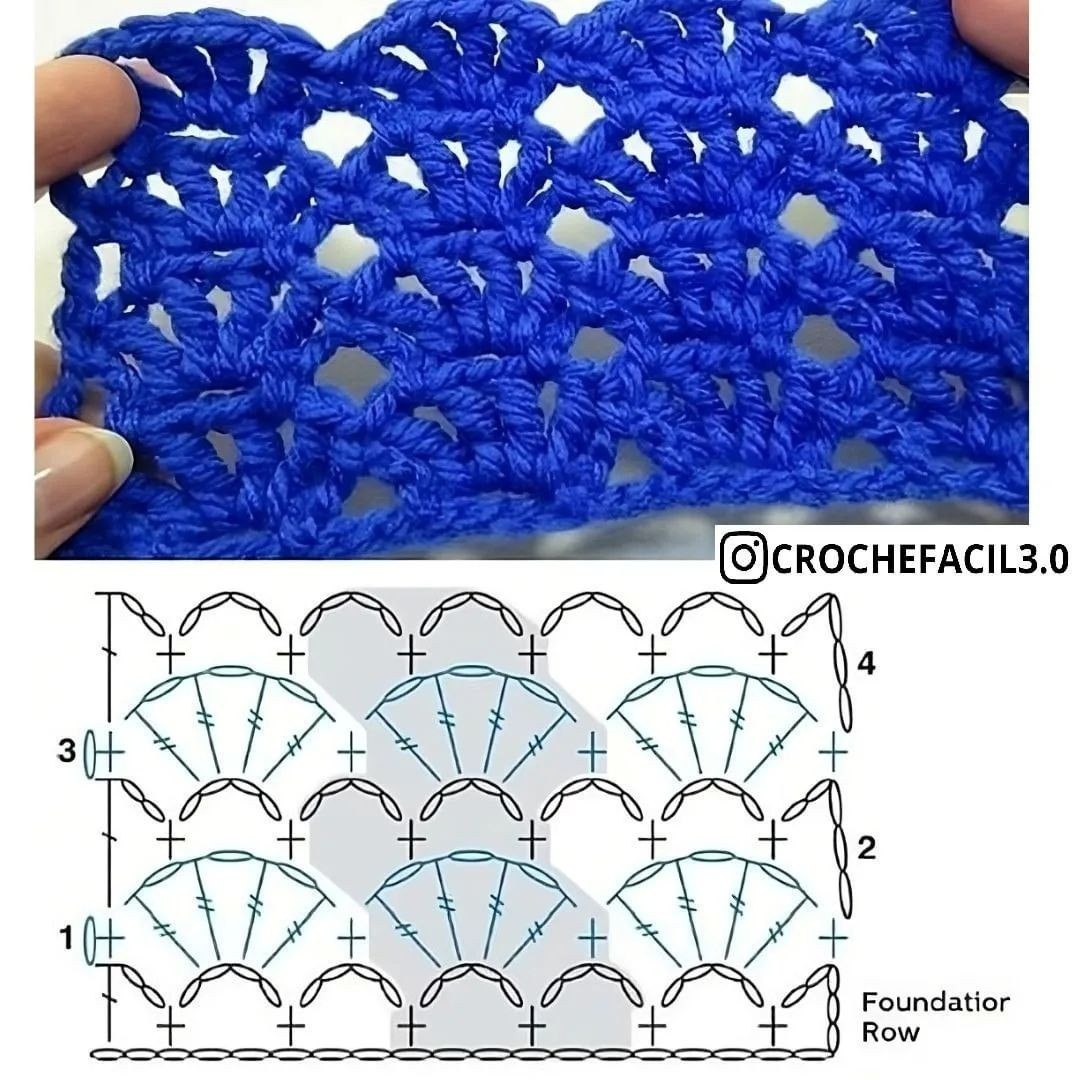 free crochet fan pattern